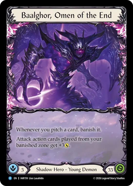 Baalghor, Omen of the End (IAR159) Rainbow Foil - Usurp the Shadow Throne