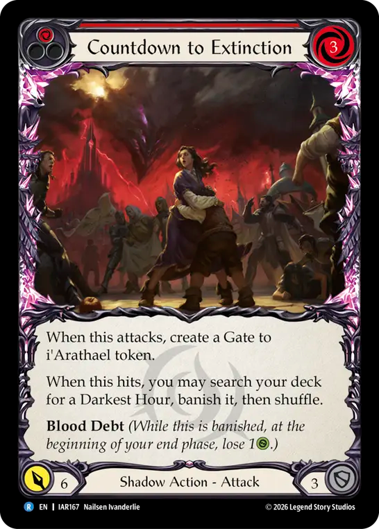 Countdown to Extinction (Red) (IAR167) Rainbow Foil - Usurp the Shadow Throne