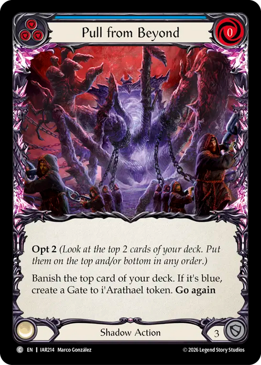 Pull from Beyond (Blue) (IAR214) Rainbow Foil - Usurp the Shadow Throne