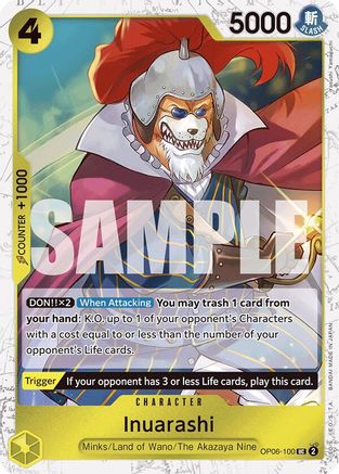 Inuarashi (Jolly Roger Foil) (OP06-100) Foil