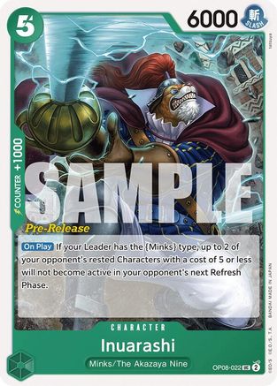 Inuarashi (OP08-022) Pre-Release Cards