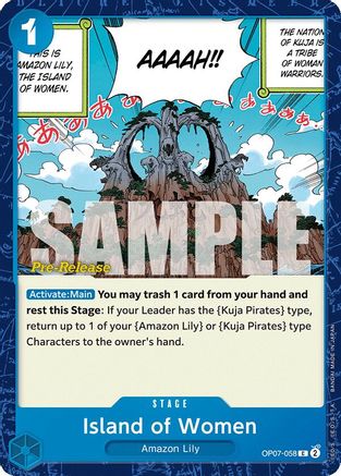 Island of Women (OP07-058) Pre-Release Cards
