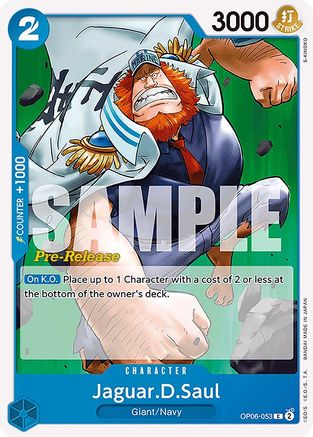 Jaguar.D.Saul (OP06-053) Pre-Release Cards