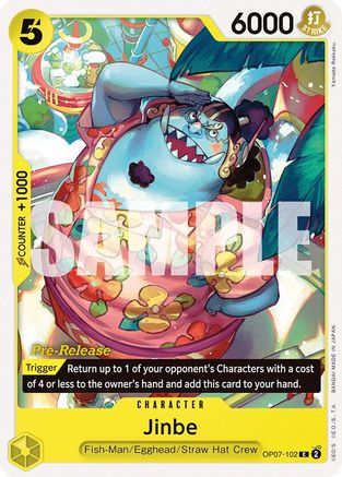 Jinbe (OP07-102) Pre-Release Cards