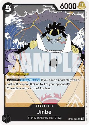 Jinbe (OP08-085) Pre-Release Cards