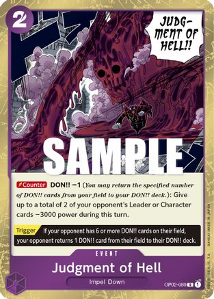 Judgment of Hell (OP02-089) Foil