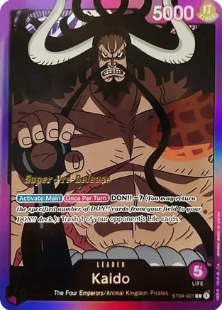 Kaido (ST04-001) Foil Super Pre-Release Cards