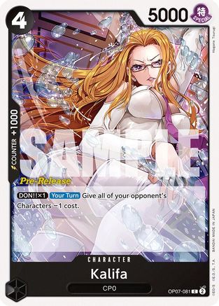 Kalifa (OP07-081) Pre-Release Cards