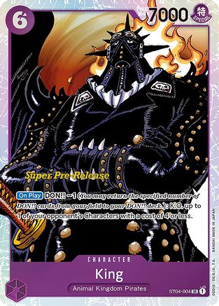 King (ST04-004) Foil Super Pre-Release Cards
