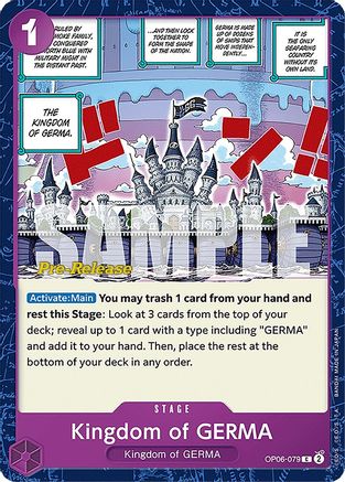 Kingdom of GERMA (OP06-079) Pre-Release Cards