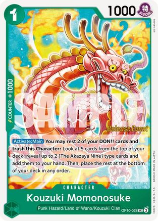 Kouzuki Momonosuke (OP10-028) Release Event Cards