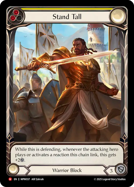 Stand Tall (Extended Art) (MPW037) Rainbow Foil - Mastery Pack Warrior