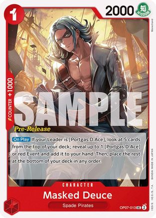 Masked Deuce (OP07-013) Pre-Release Cards