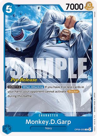 Monkey.D.Garp (OP06-055) Pre-Release Cards