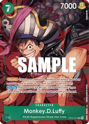 Monkey.D.Luffy (Alternate Art) (OP02-041) Foil