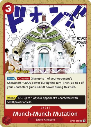 Munch-Munch Mutation (OP08-019) Pre-Release Cards