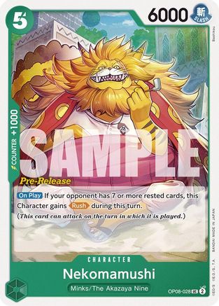 Nekomamushi (OP08-028) Pre-Release Cards