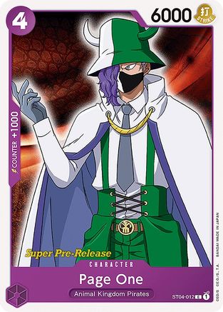 Page One (ST04-012) Super Pre-Release Cards