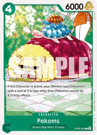 Pekoms (OP08-029) Pre-Release Cards