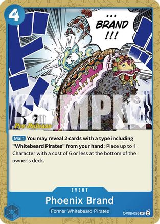 Phoenix Brand (OP08-055) Pre-Release Cards
