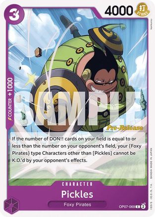Pickles (OP07-069) Pre-Release Cards