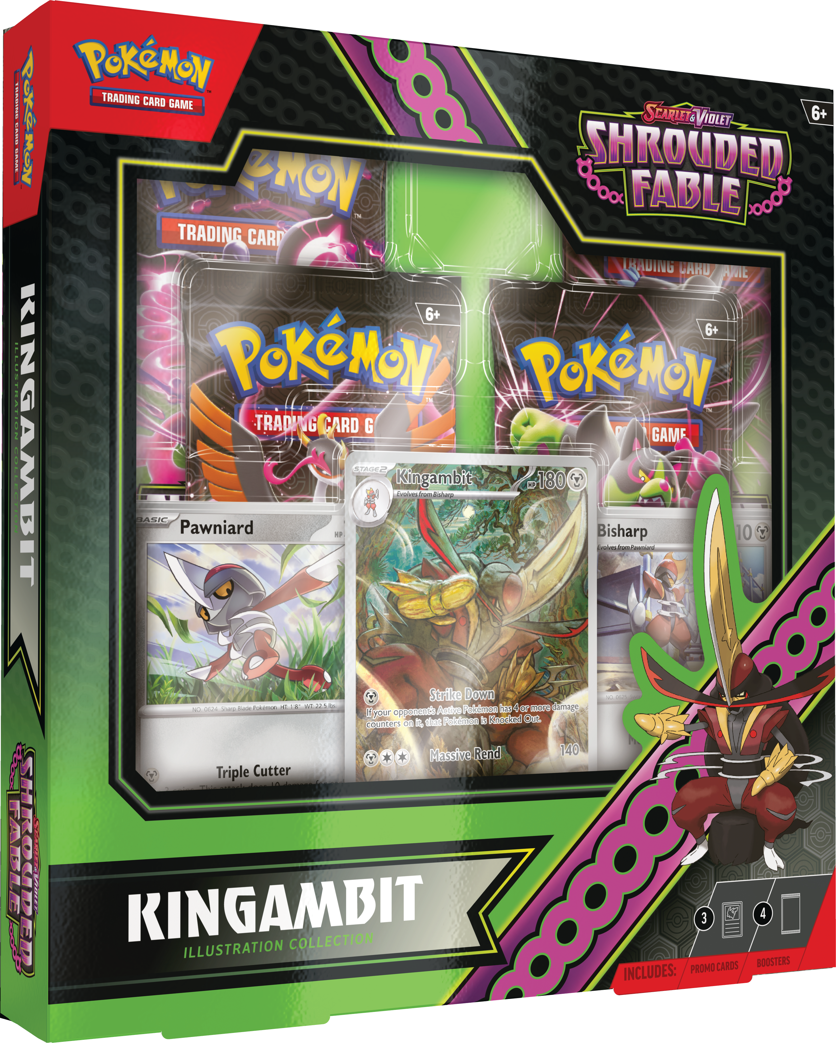 Pokémon TCG: Scarlet & Violet - Shrouded Fable Kingambit Illustration Collection | Silver Goblin