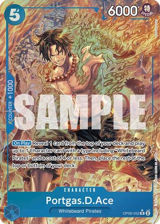 Portgas.D.Ace (Parallel) (OP08-052) Foil