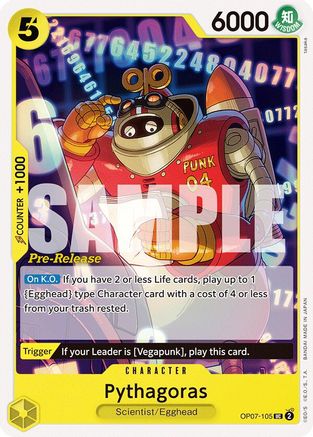 Pythagoras (OP07-105) Pre-Release Cards