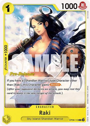 Raki (OP06-113) Pre-Release Cards