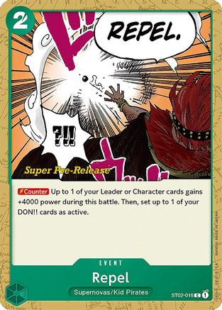 Repel (ST02-016) Super Pre-Release Cards