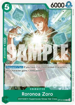 Roronoa Zoro (OP10-038) Release Event Cards
