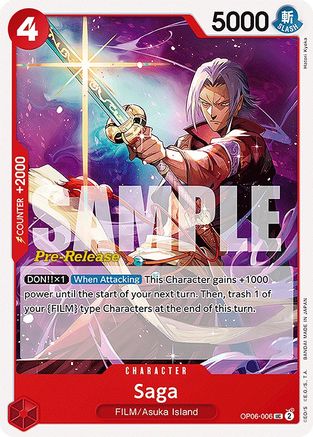 Saga (OP06-006) Pre-Release Cards