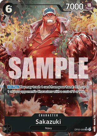 Sakazuki (Alternate Art) (OP02-099) Foil