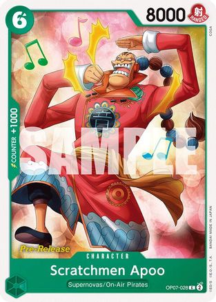 Scratchmen Apoo (OP07-028) Pre-Release Cards