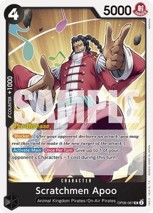 Scratchmen Apoo (OP08-087) Pre-Release Cards