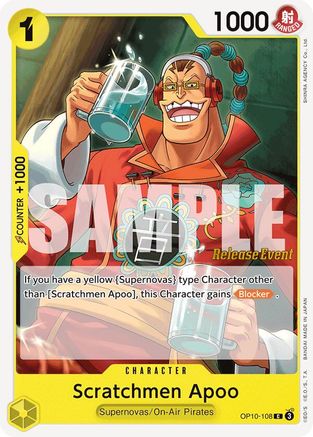 Scratchmen Apoo (OP10-108) Release Event Cards