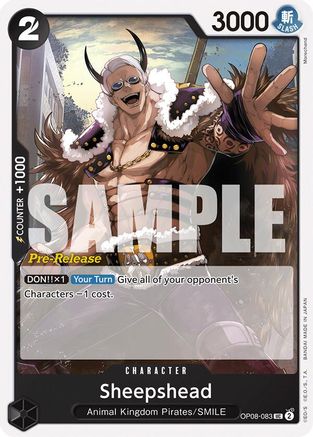 Sheepshead (OP08-083) Pre-Release Cards