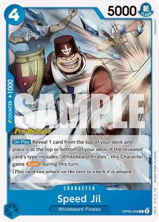 Speed Jil (OP08-049) Pre-Release Cards