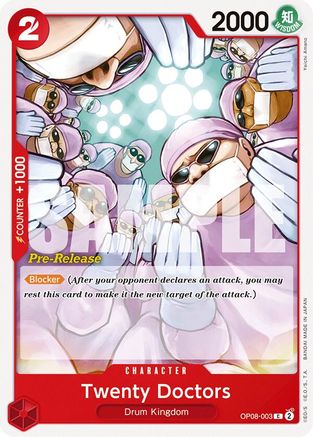 Twenty Doctors (OP08-003) Pre-Release Cards