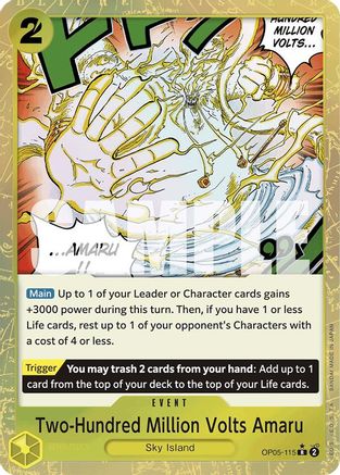 Two-Hundred Million Volts Amaru (Textured Foil) (OP05-115) Foil