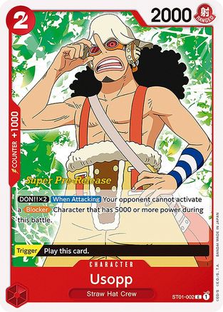 Usopp (ST01-002) Super Pre-Release Cards