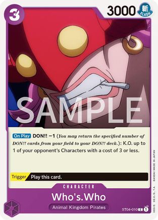 Who's.Who (ST04-010) Revision Pack Cards