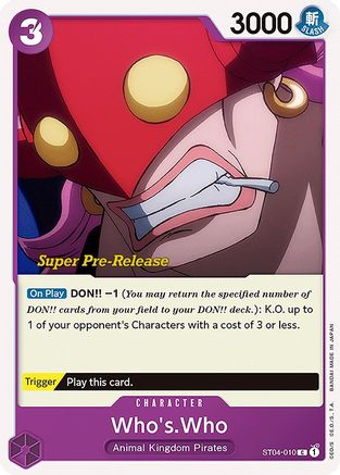 Who's.Who (ST04-010) Super Pre-Release Cards