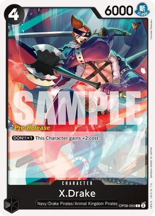 X.Drake (OP08-093) Pre-Release Cards
