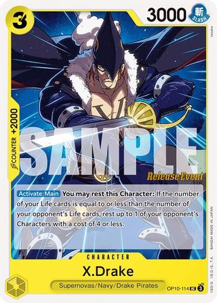 X.Drake (OP10-114) Release Event Cards