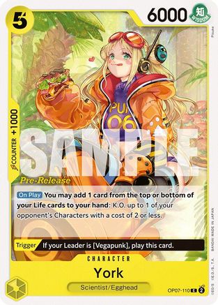 York (OP07-110) Pre-Release Cards