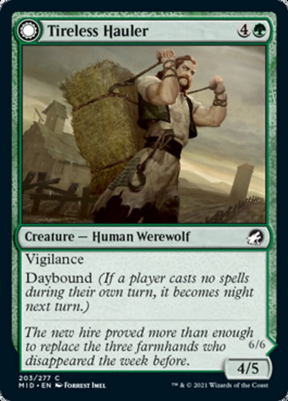 Tireless Hauler // Dire-Strain Brawler [Innistrad: Midnight Hunt] Foil