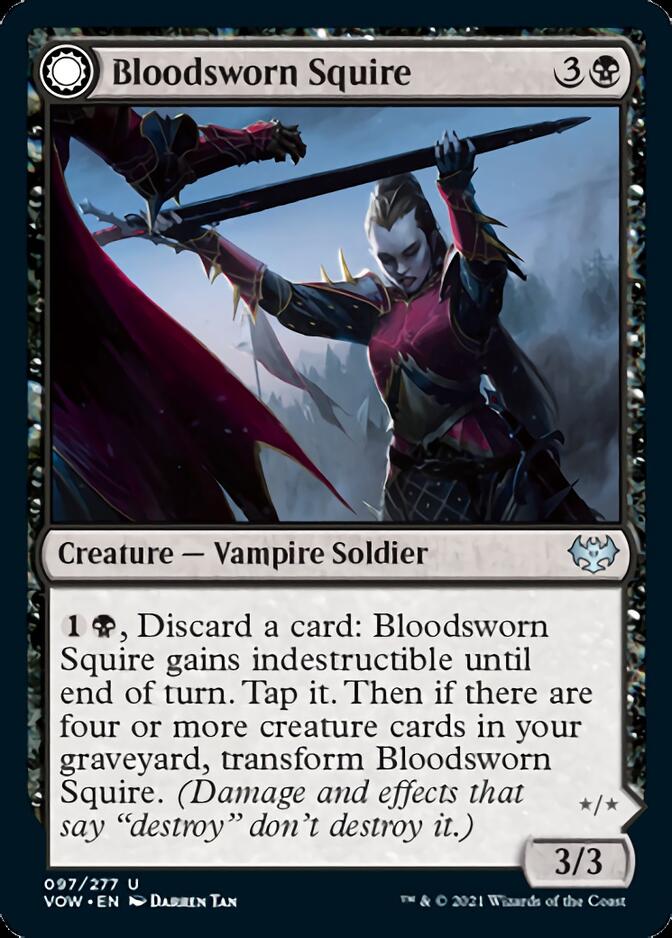 Bloodsworn Squire // Bloodsworn Knight [Innistrad: Crimson Vow] Foil