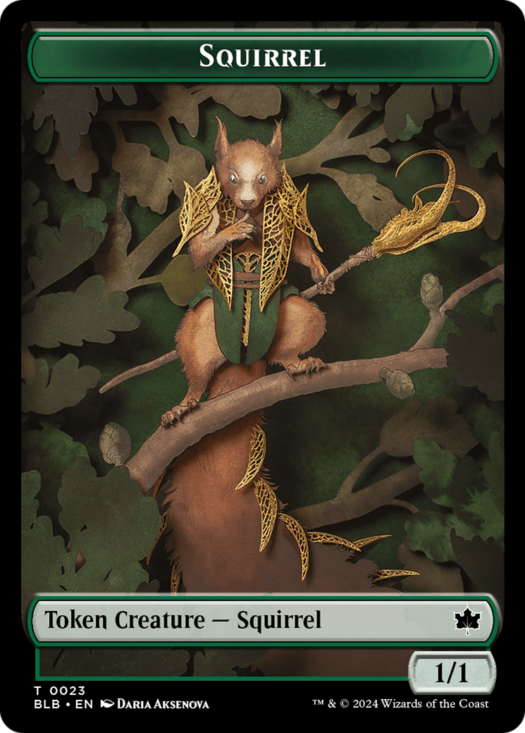 Squirrel Token [Bloomburrow Tokens] | Silver Goblin