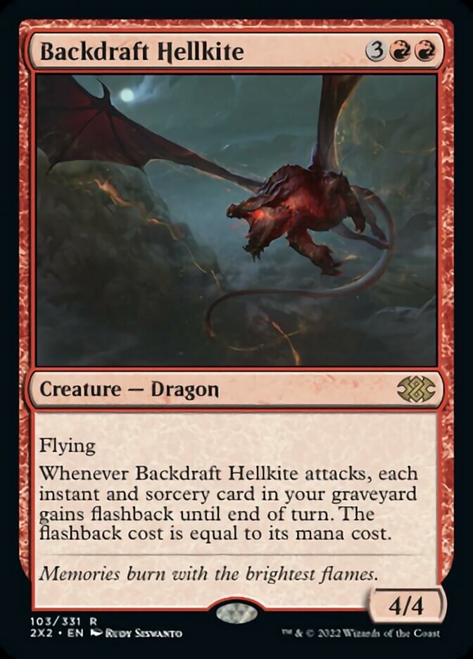 Backdraft Hellkite [Double Masters 2022] | Silver Goblin